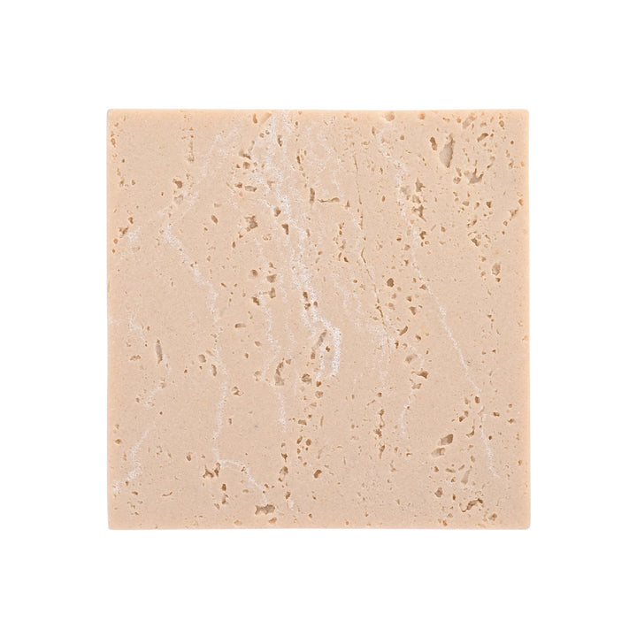 Σουβέρ Μπεζ Με Όψη Travertine Σετ 4τμχ 10x10cm Estia