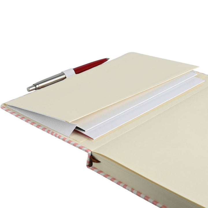 Estia Ημερήσιο Ημερολόγιο-Ατζέντα 2026 Ροζ-Λευκό Ριγέ Soft Ripple