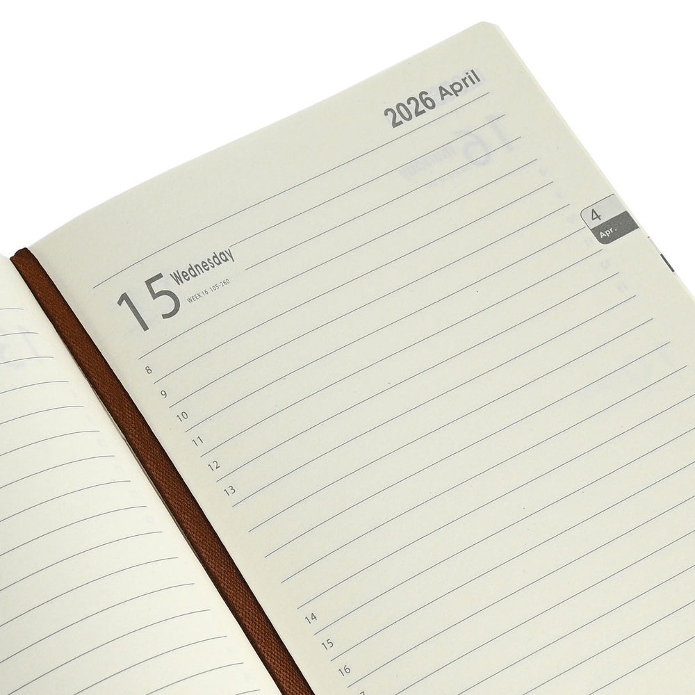 Estia Ημερήσιο Ημερολόγιο-Ατζέντα 2026 Εκρού Με Κόκκινες Καρδιές Tender Lace