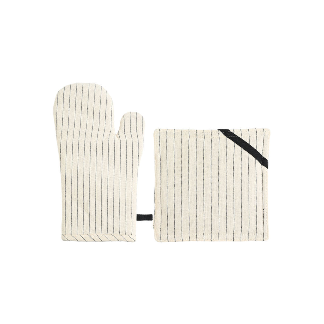 Γάντι & Πιάστρα Φούρνου Μπεζ Yarn Estia