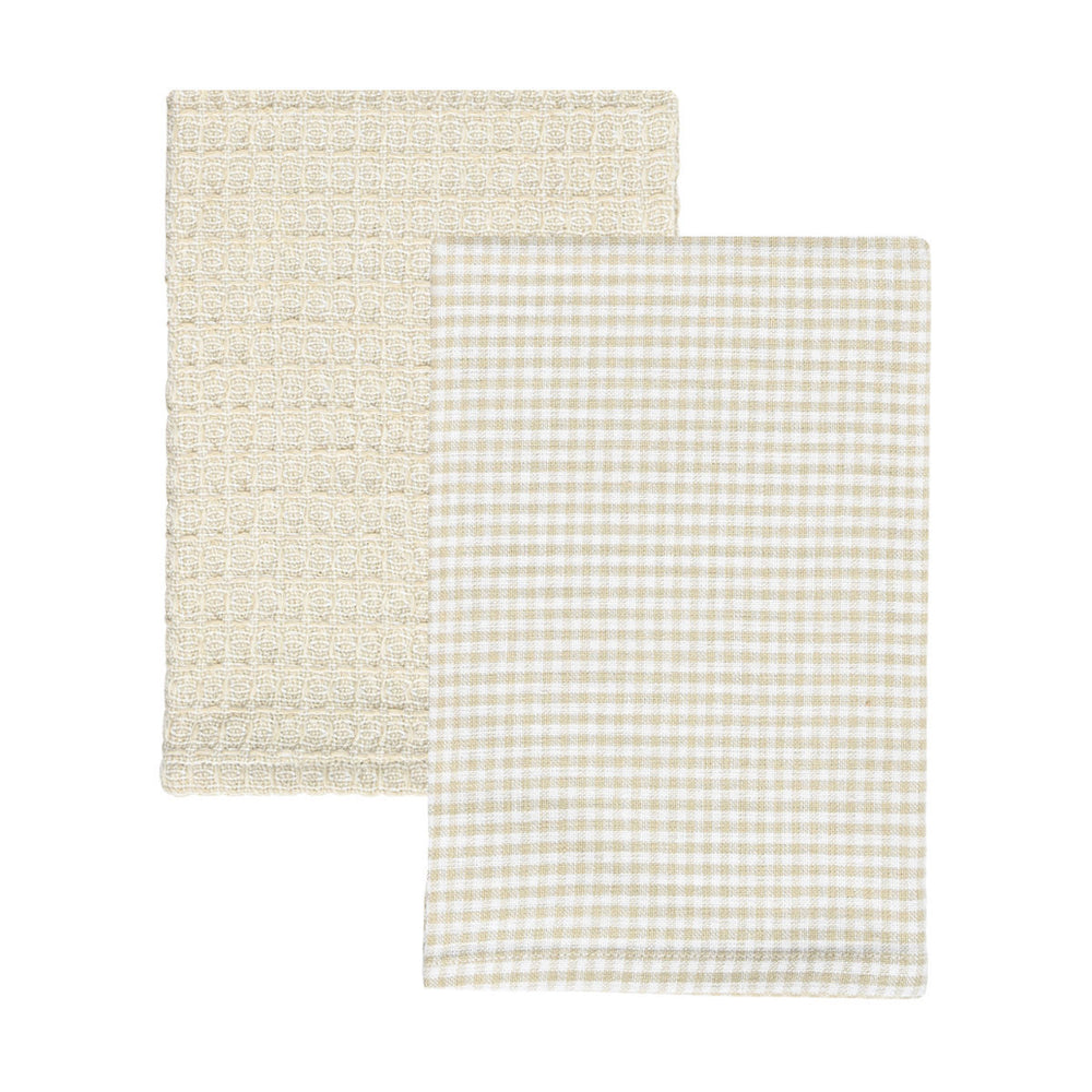 Πετσέτα Κουζίνας Piccolo 45X65cm Μπεζ Σετ 2 Τεμαχίων Estia