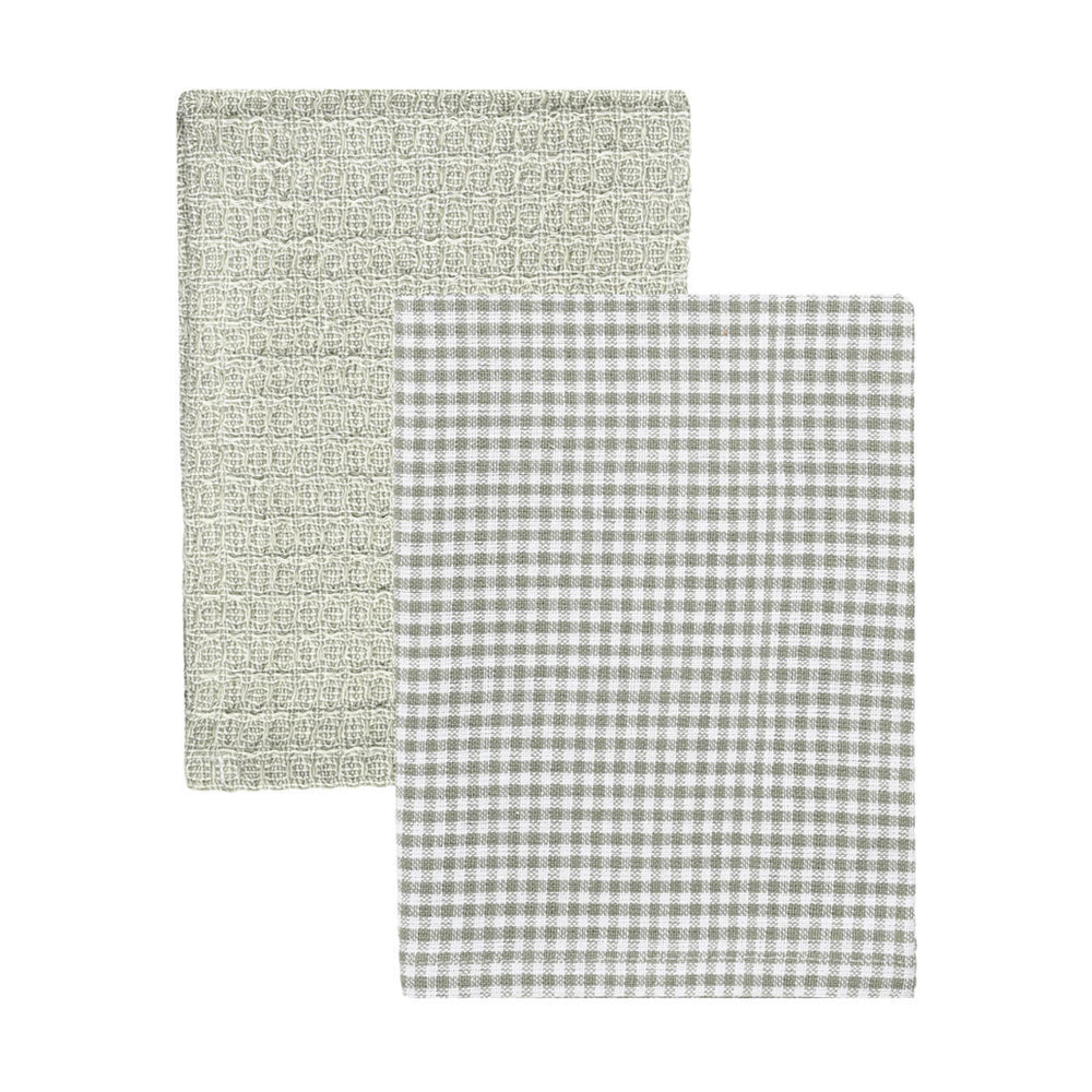 Πετσέτα Κουζίνας Piccolo 45X65cm Γκρι Σετ 2 Τεμαχίων Estia