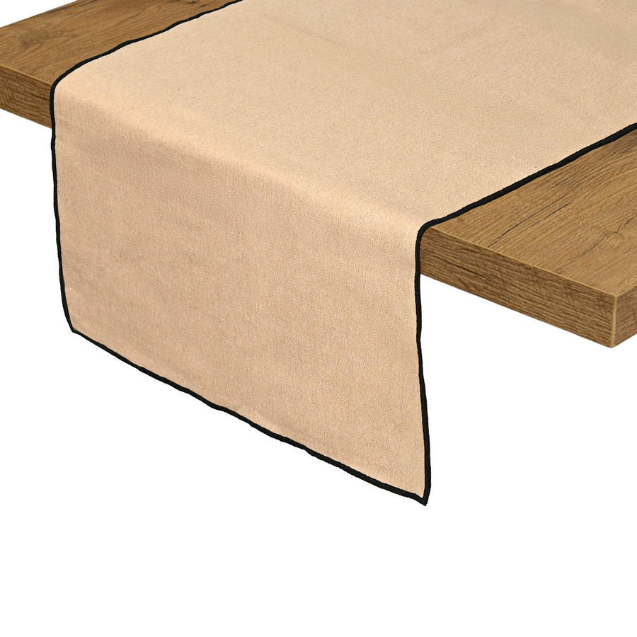 Τραβέρσα Μπεζ-Μαύρη 45x150cm Frame Estia