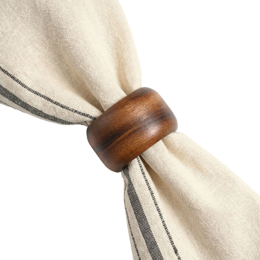 Κρίκοι Πετσέτας Στρογγυλοί Σετ 4τμχ Ξύλινοι Allure Estia