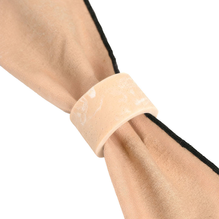 Κρίκοι Πετσέτας Στρογγυλοί Σετ 4τμχ Μπεζ Travertine Estia