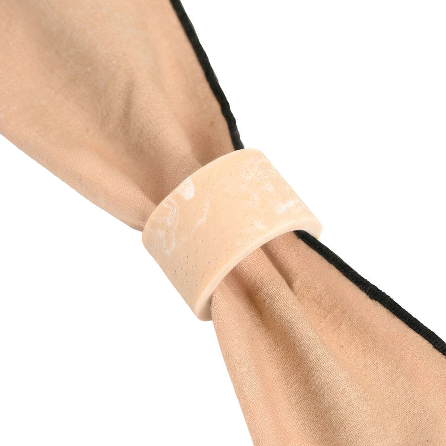 Κρίκοι Πετσέτας Στρογγυλοί Σετ 4τμχ Μπεζ Travertine Estia