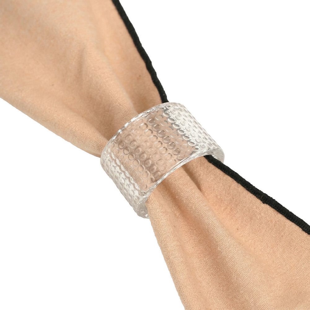 Κρίκοι Πετσέτας Γυάλινοι 5X3cm Σετ 4 Τεμαχίων Estia