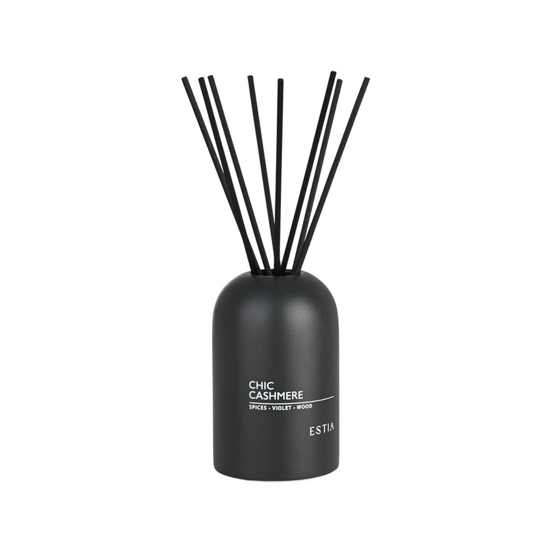 Αρωματικό Χώρου Με Στικς Μαύρο 150ml Estia 'Chic Cashmere'