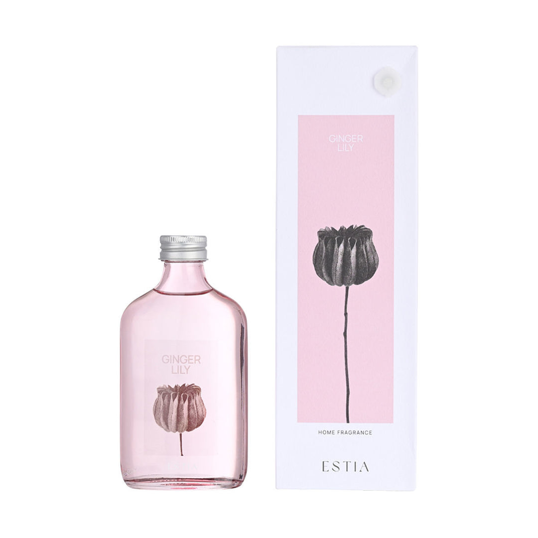 Αρωματικό Χώρου Με Στικ Ροζ Estia 100ml 'Ginger Lily'