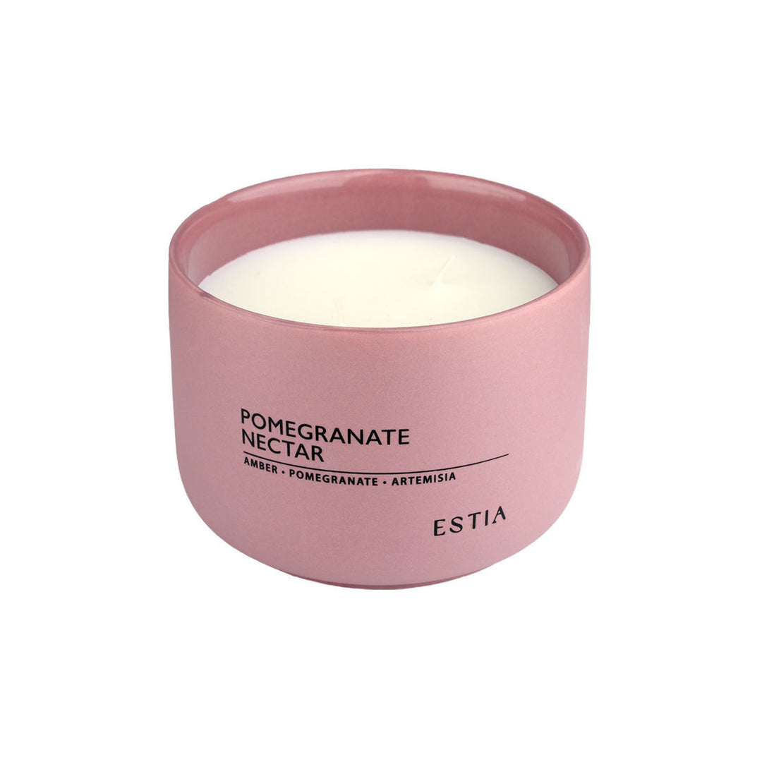 Αρωματικό Κερί Ροζ Estia 280gr 'Pomegrante Nectar'