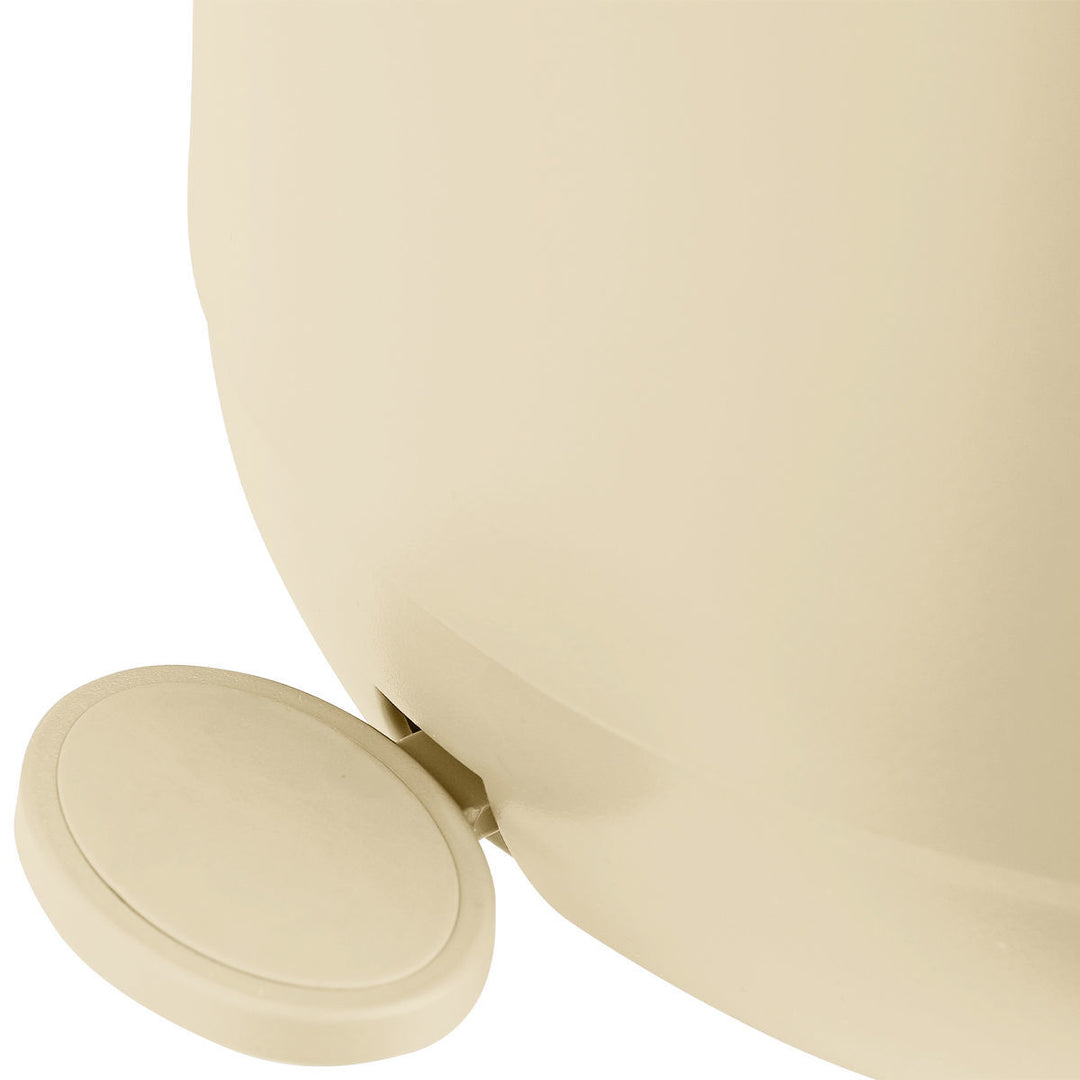 Κάδος Μπάνιου Μπεζ Πλαστικός Με Αντιολισθητική Βάση 5lt Estia