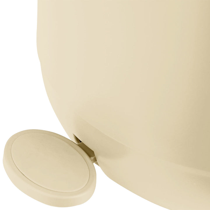 Κάδος Μπάνιου Μπεζ Πλαστικός Με Αντιολισθητική Βάση 5lt Estia