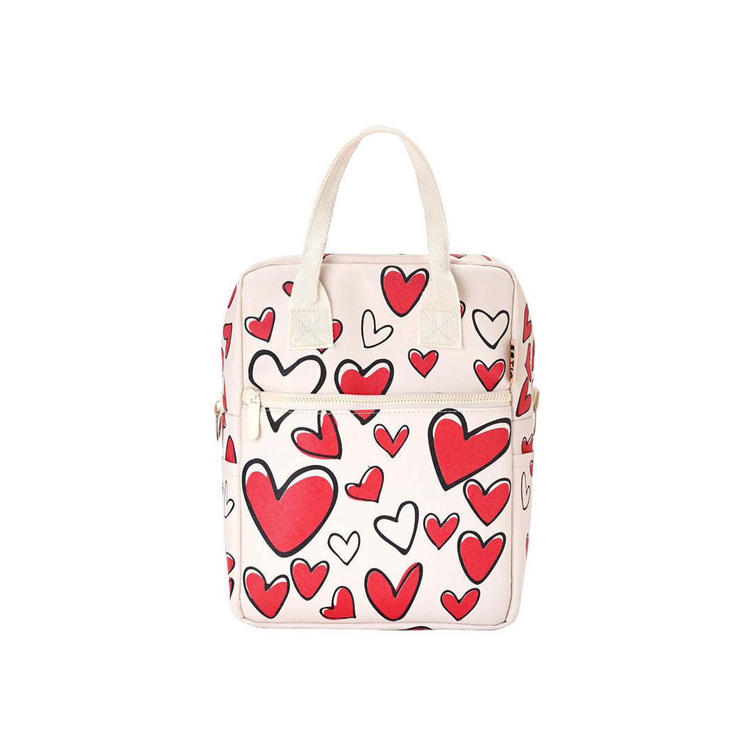 Τσάντα Φαγητού Ισοθερμική 7lt Estia Save The Aegean Εκρού Με Καρδιές Red Valentine