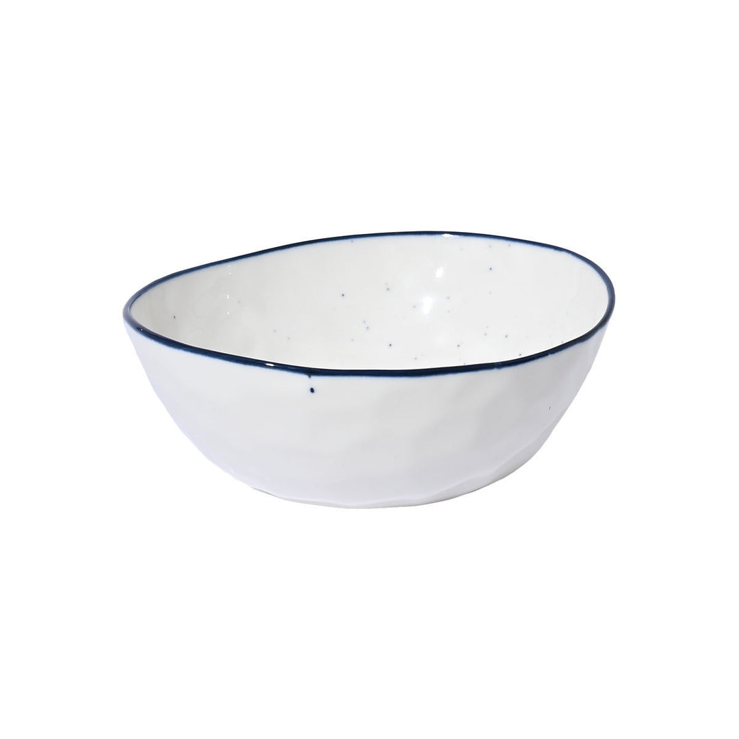 Μπολ Πορσελάνινο Λευκό με Μπλε Περίγραμμα 12cm Estia