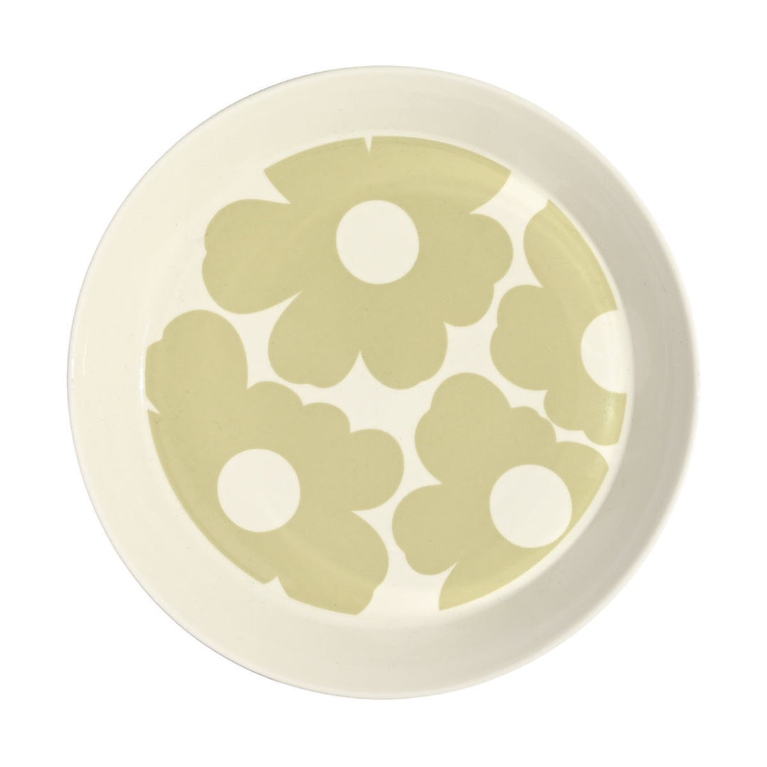 Πιάτο Βαθύ Μπεζ-Λευκό με Φλοράλ Σχέδιο Πορσελάνινο 22cm