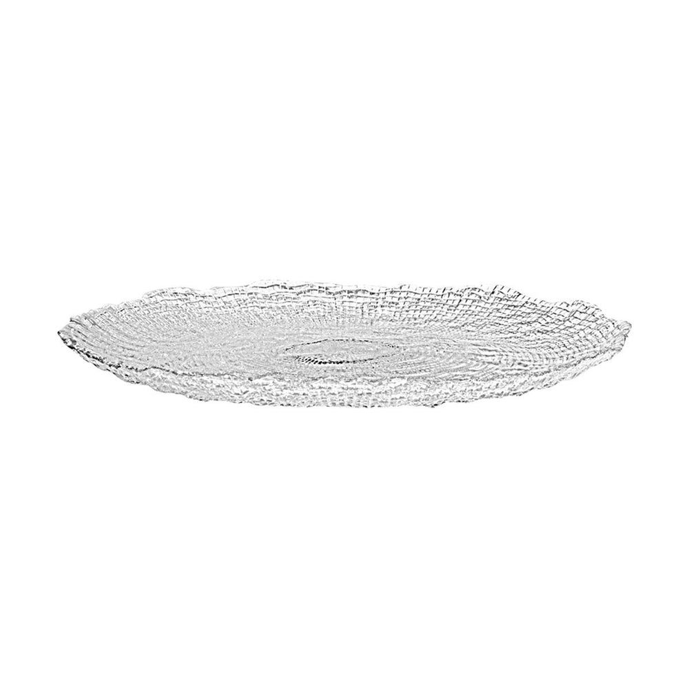 Πιατέλα Σερβιρίσματος Γυάλινη Διάφανη Roche 32X32X2.9cm Estia