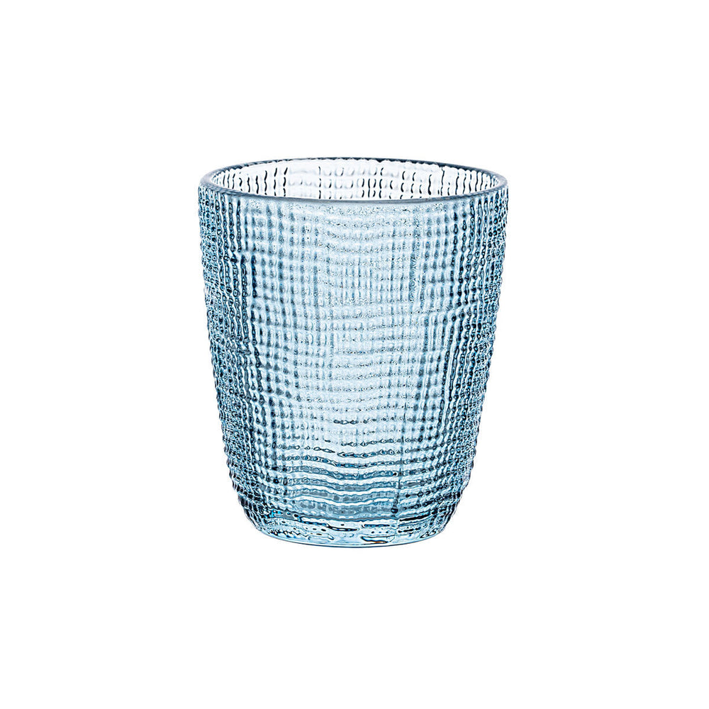 Γυάλινο Ποτήρι Νερού Χαμηλό Μπλε 310ml Roche Estia