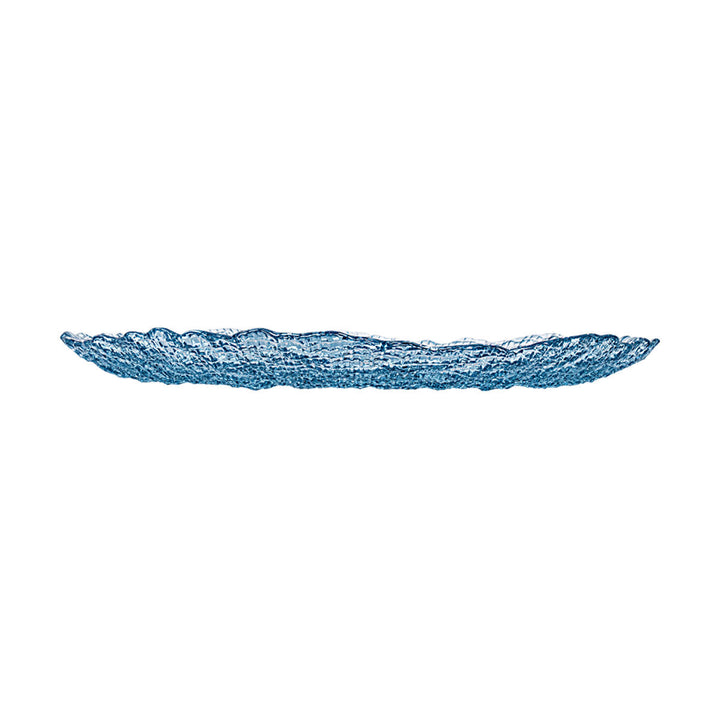 Πιατέλα Σερβιρίσματος Γυάλινη Μπλε Roche 32X32X2.9cm Estia