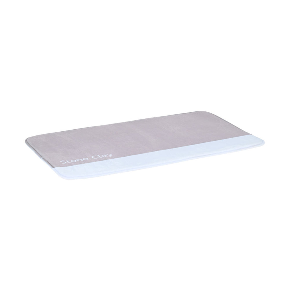 Ταπέτο Μπάνιου Μπεζ-Λευκό 50X80cm Tone Lab Estia