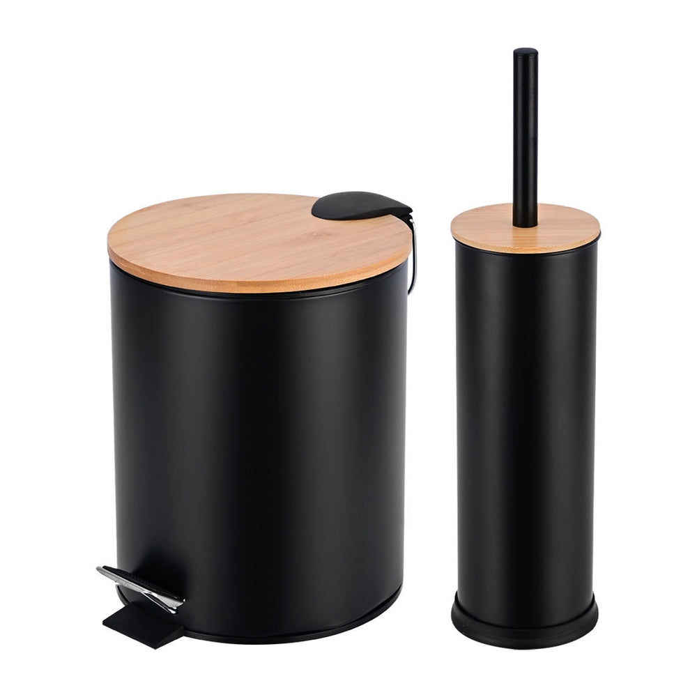 Σετ Πιγκάλ & Χαρτοδοχείο Bamboo Essentials Μαύρο Estia