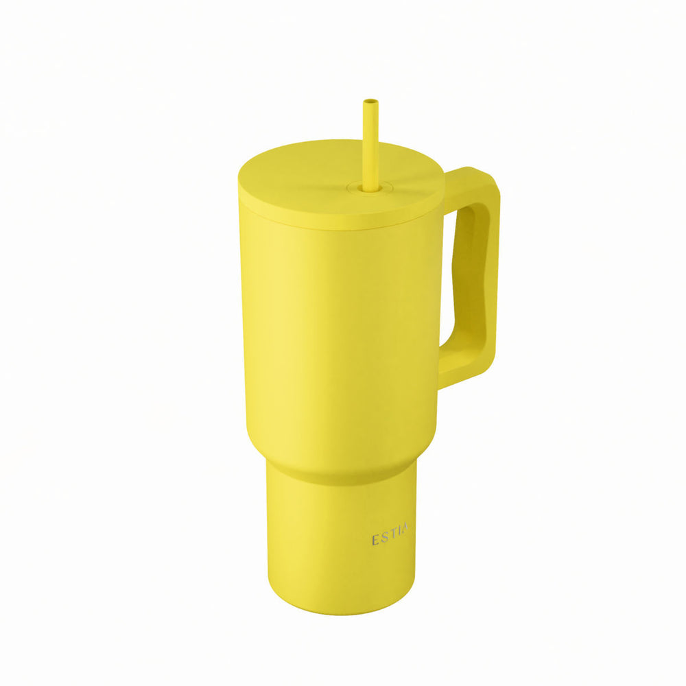 Estia Ποτήρι Θερμός Με Καλαμάκι & Χερούλι Save The Aegean Sunbeam Straw Tumbler