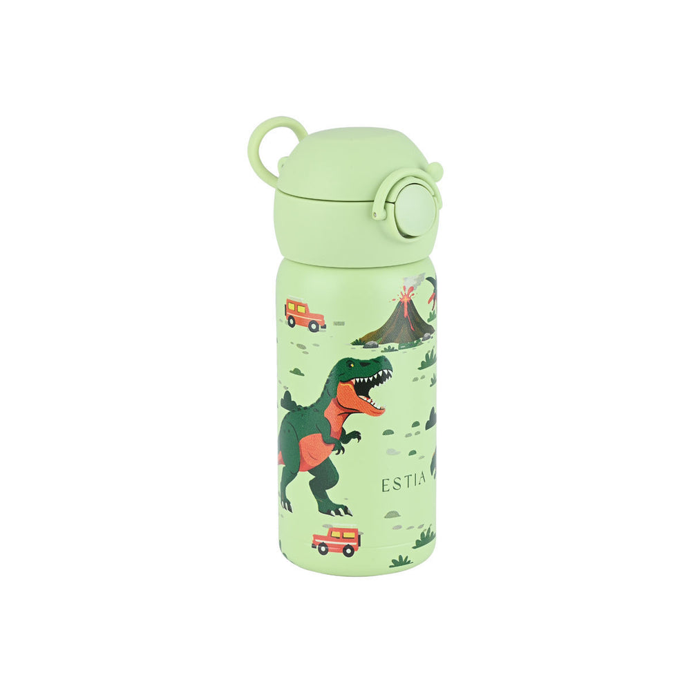Estia Θερμός Παιδικό Με Καλαμάκι 350ml Λαχανί Dino Explorer