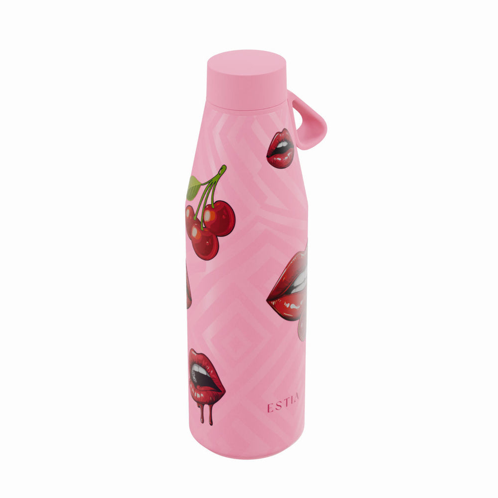 Estia Μπουκάλι Θερμός Flow 500ml Ροζ με Σχέδιο Save the Aegean Blush Pop