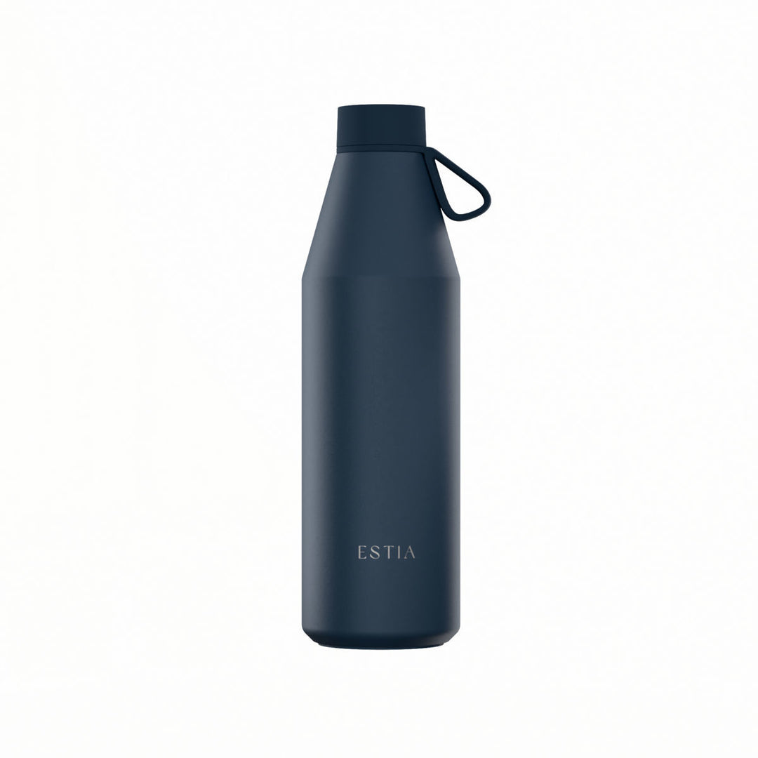 Estia Μπουκάλι Θερμός Flow 800ml Μπλε Σκούρο Save the Aegean