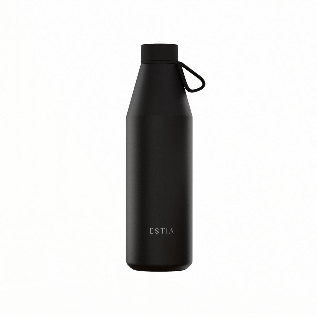 Estia Μπουκάλι Θερμός Flow 800ml Μαύρο Save the Aegean