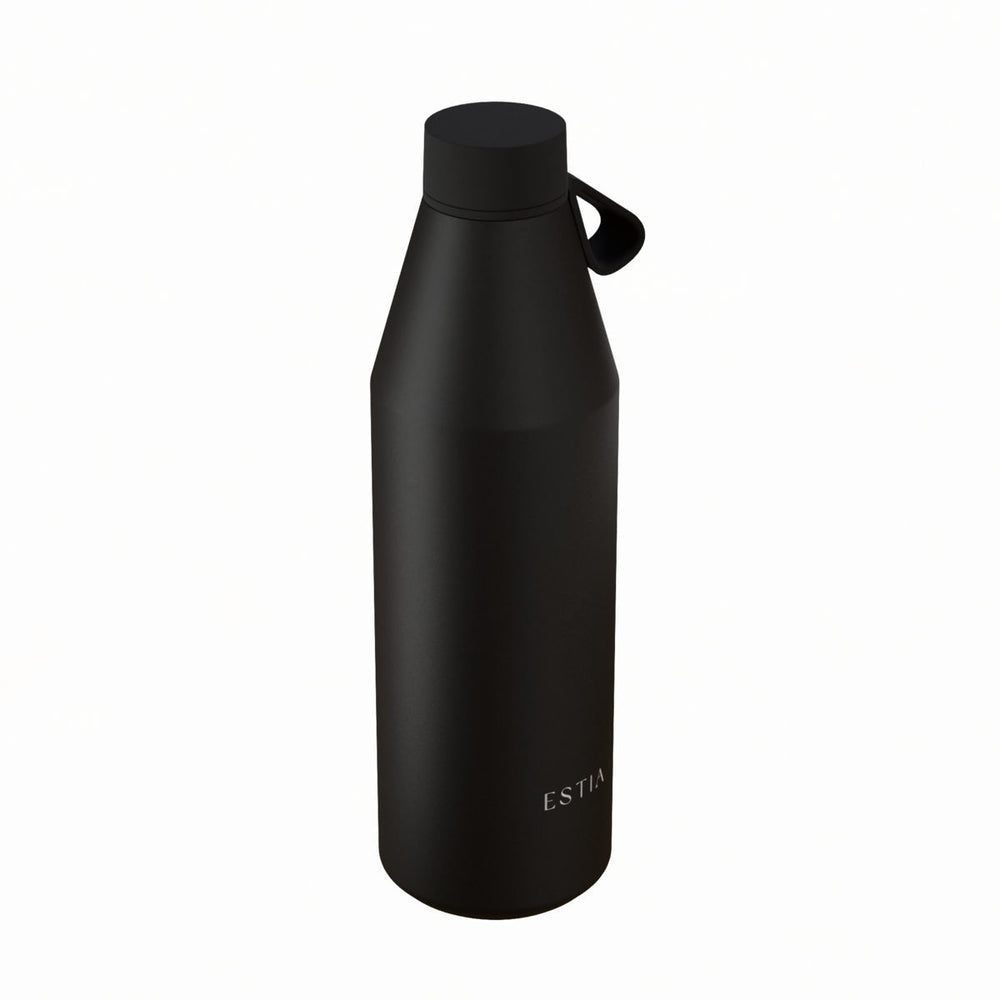 Estia Μπουκάλι Θερμός Flow 800ml Μαύρο Save the Aegean