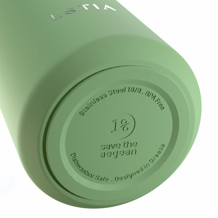 Estia Μπουκάλι Θερμός με Καλαμάκι Pulse 800ml Μέντα Save the Aegean
