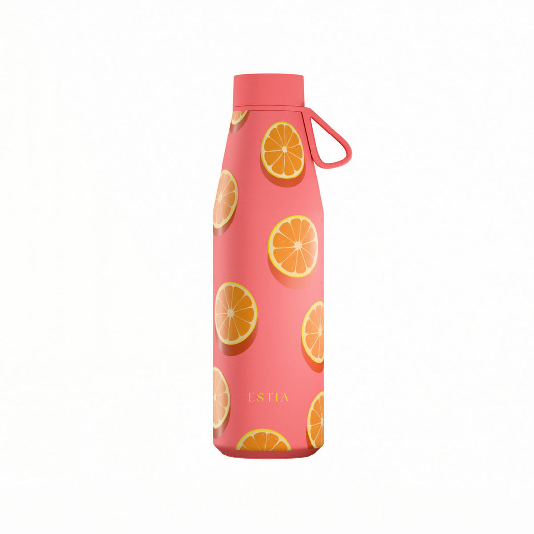 Estia Μπουκάλι Θερμός Flow 500ml Κοραλί Save the Aegean Orange Pop