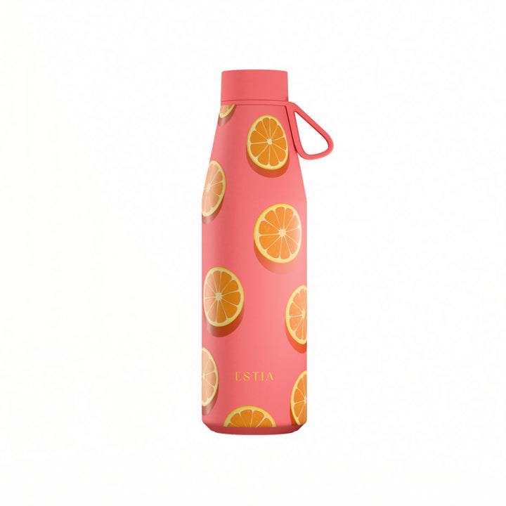 Estia Μπουκάλι Θερμός Flow 500ml Κοραλί Save the Aegean Orange Pop