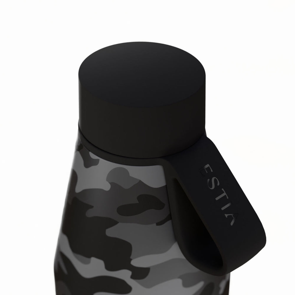 Estia Μπουκάλι Θερμός Flow 500ml Μαύρο-Γκρι Save the Aegean Dark Camo