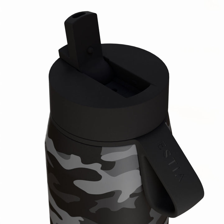 Estia Μπουκάλι Θερμός 500ml Pulse Ασημί με Σχέδιο Save The Aegean Dark Camo