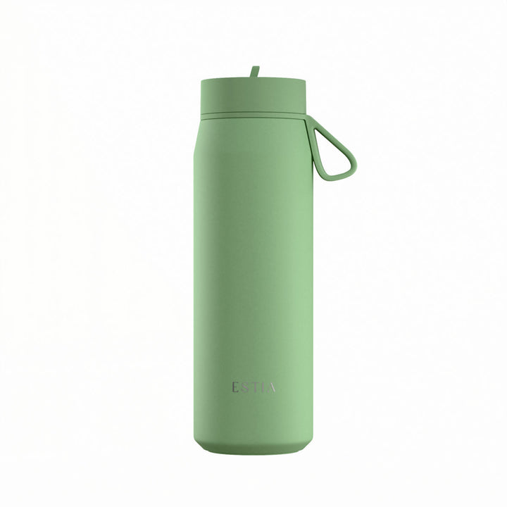 Estia Μπουκάλι Θερμός με Καλαμάκι Pulse 500ml Πράσινο Save the Aegean
