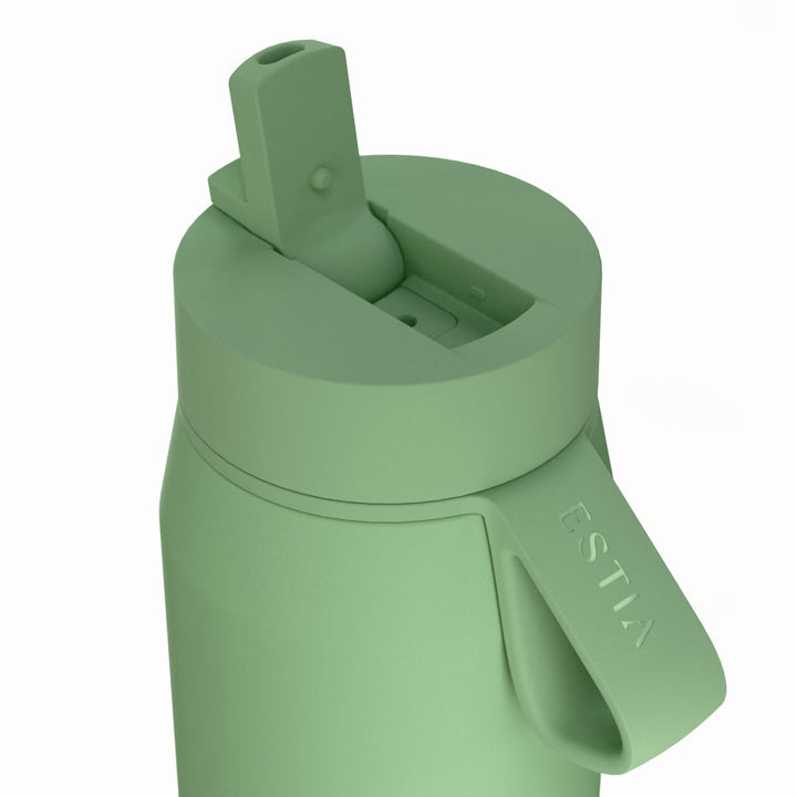 Estia Μπουκάλι Θερμός με Καλαμάκι Pulse 500ml Πράσινο Save the Aegean