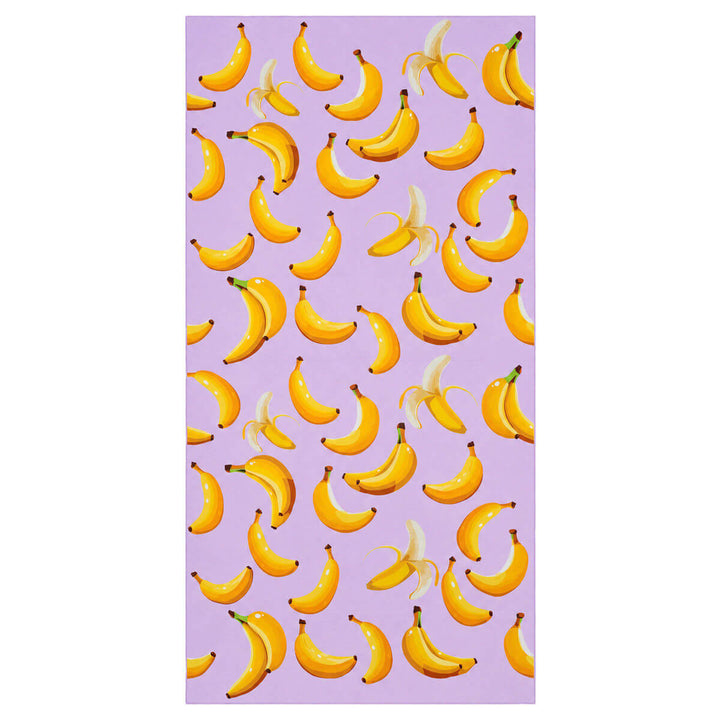 Πετσέτα Θαλάσσης Με Μικροΐνες Μωβ με Σχέδιο Banana Mood Estia