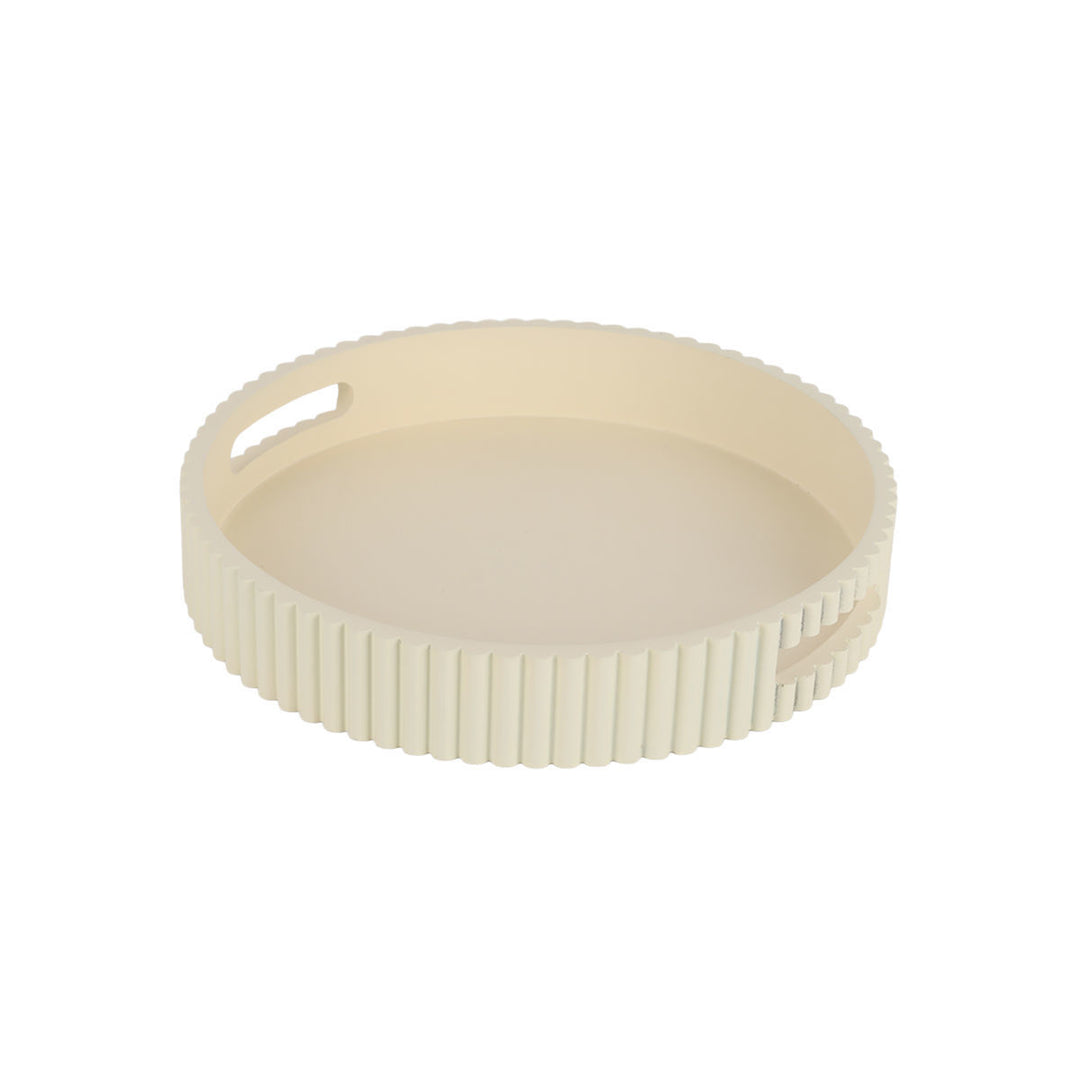 Ξύλινος Δίσκος Σερβιρίσματος Fibra Butter Yellow 30cm Estia