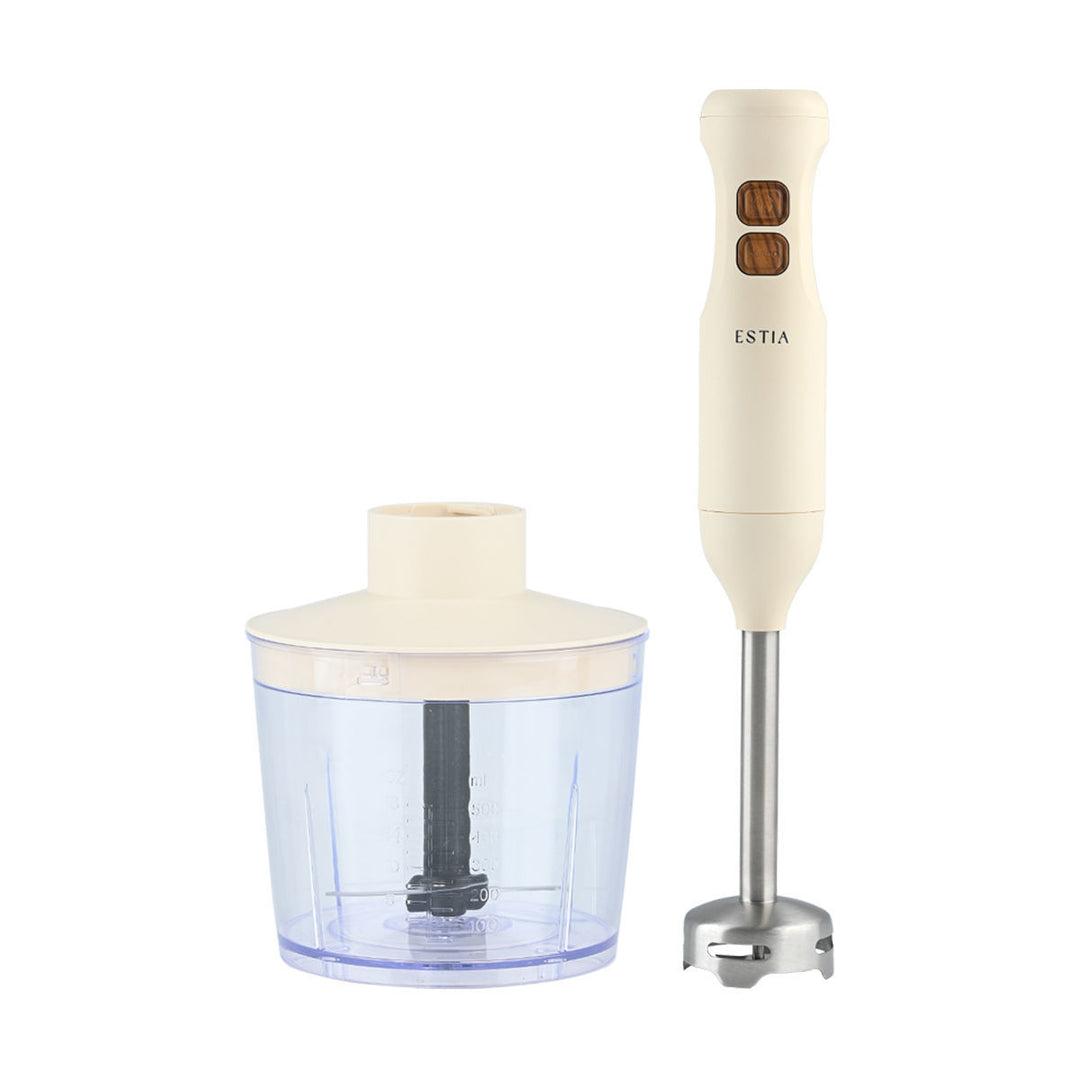 Ραβδομπλέντερ Pure Cream 600W Με Λεπίδες Τιτανίου & Δοχείο 500ml Κρεμ Estia