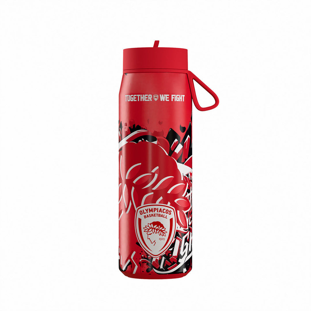 Estia Μπουκάλι Θερμός Pulse 500ml Κόκκινο Olympiacos BC Edition Together We Fight