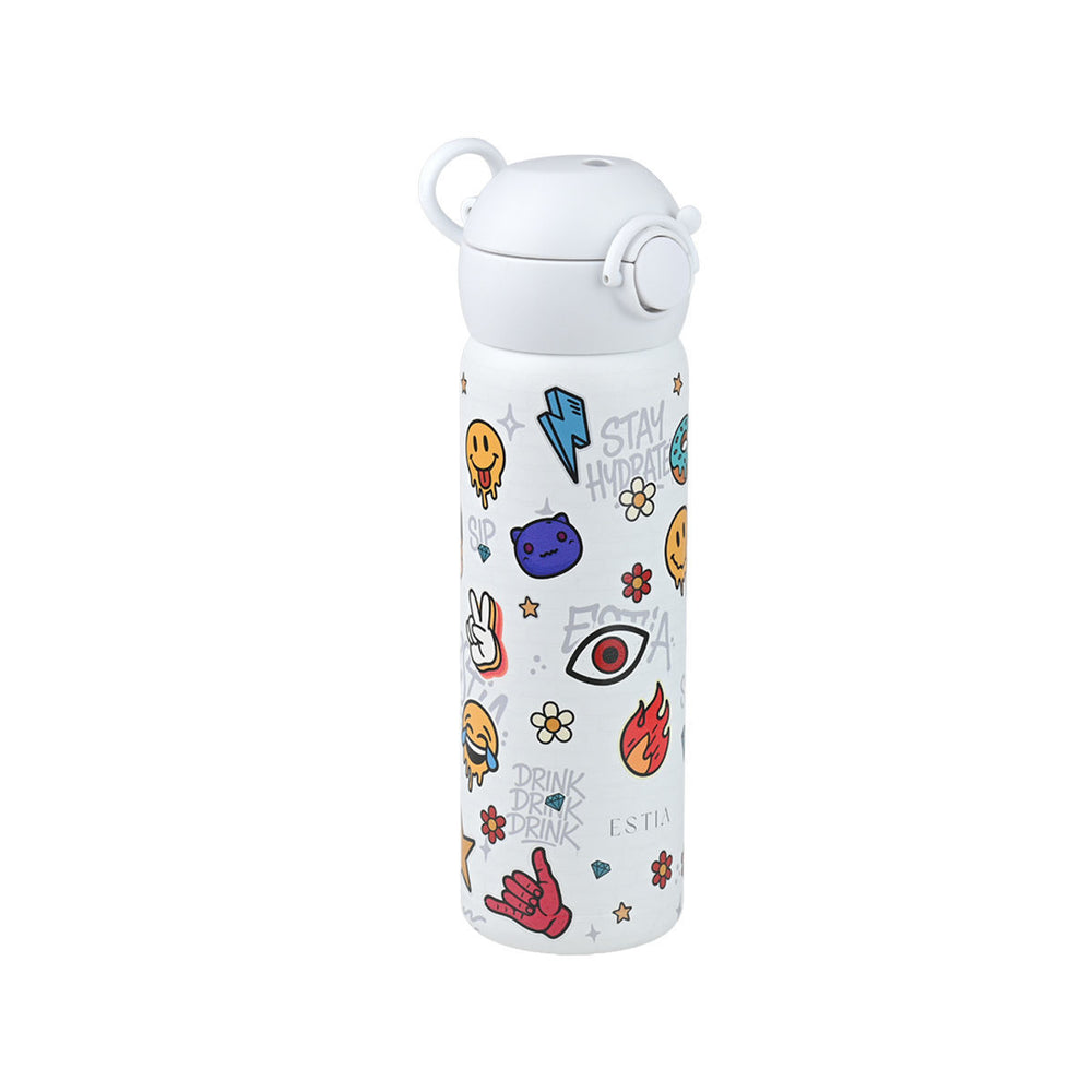 Estia Θερμός Παιδικό Λευκό με Αυτοκόλλητα Save the Aegean Urban Vibes 470ml