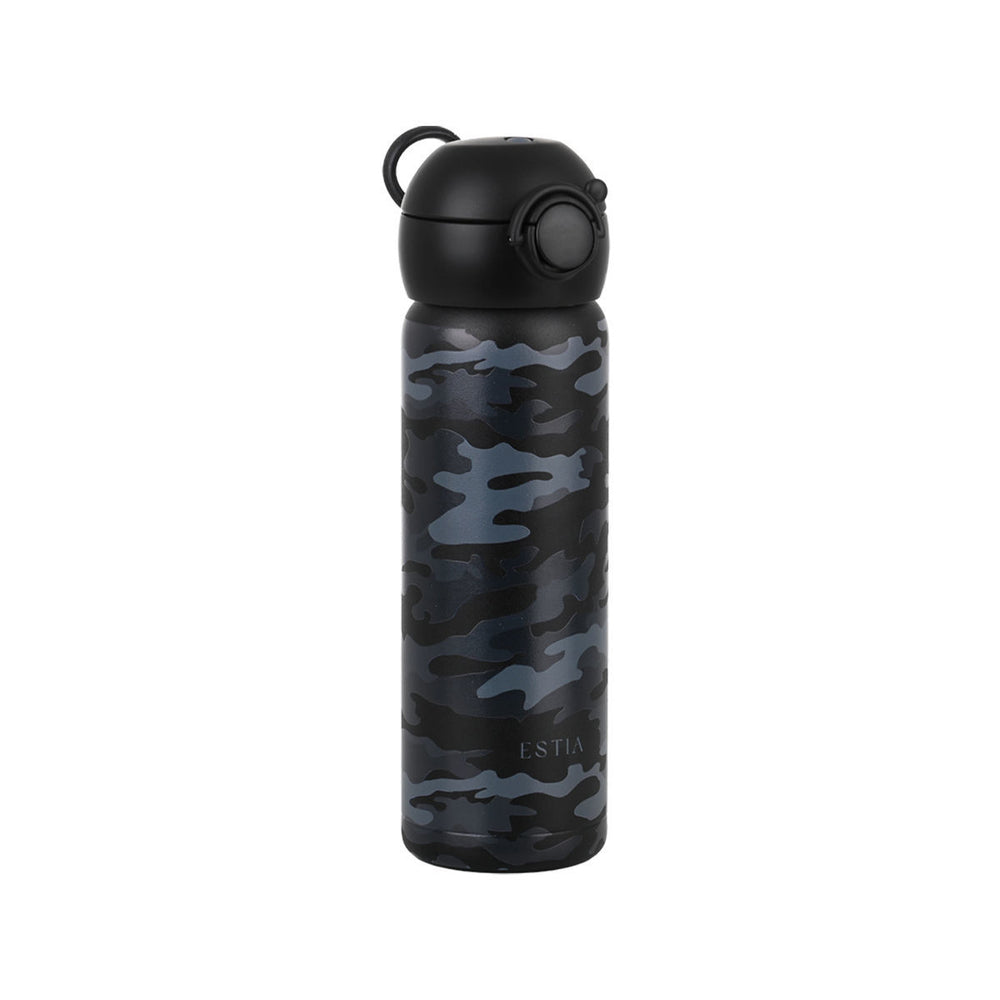 Estia Θερμός Παιδικό Μαύρο-Γκρι Save the Aegean 470ml Dark Camo