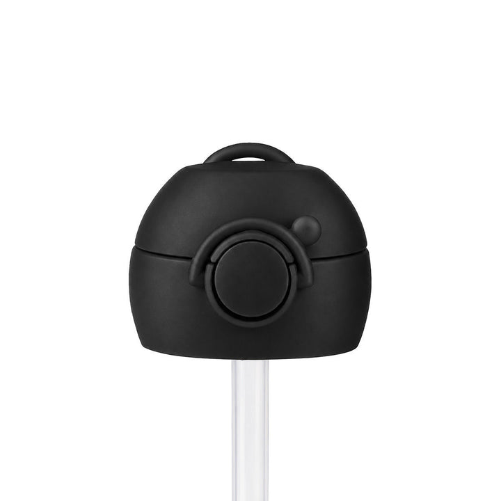 Ανταλλακτικό καπάκι με καλαμάκι Handy Bottle Estia Six Seven, κλειστή όψη με λαβή μεταφοράς και κλιπ ασφαλείας.