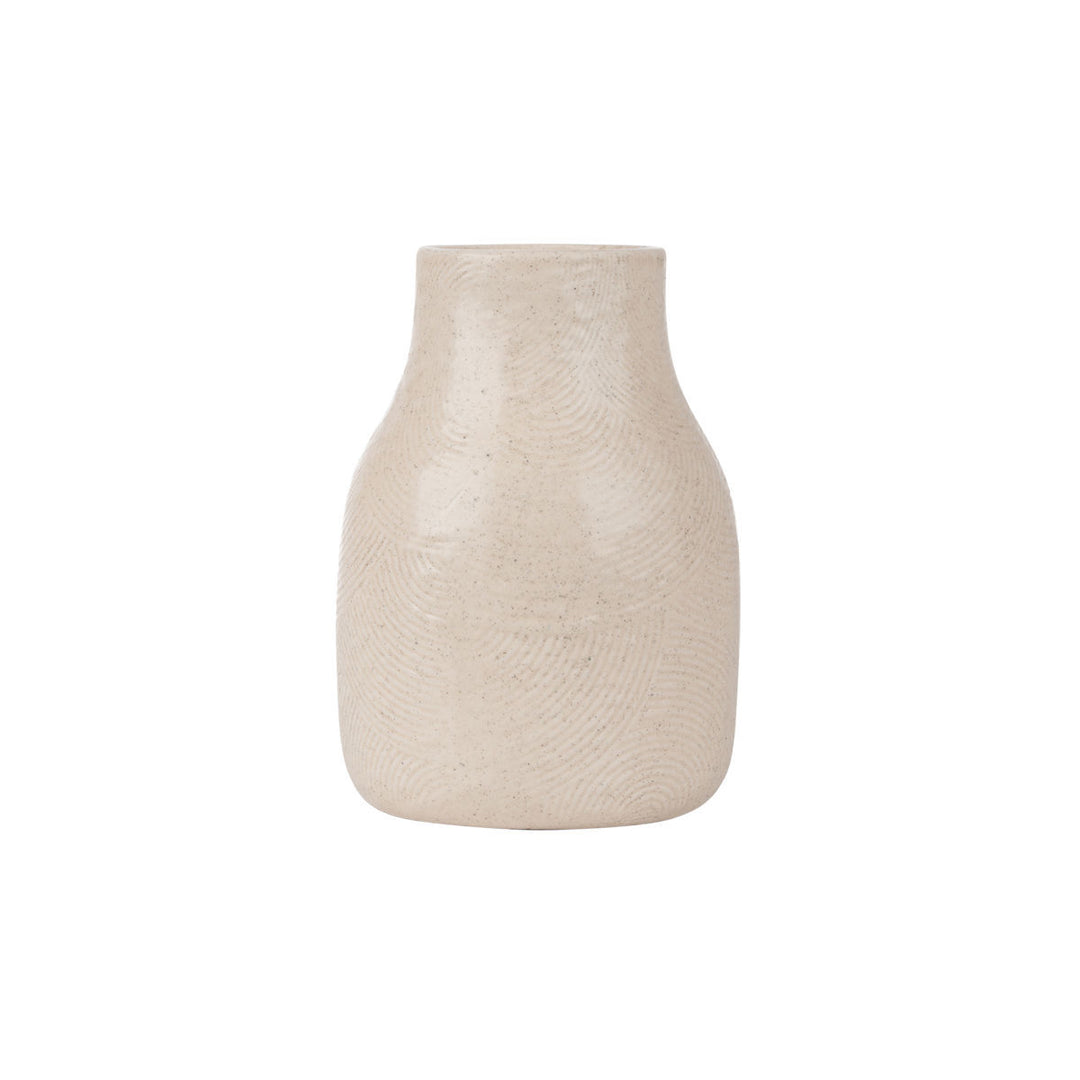 Βάζο Κεραμικό Εκρού 10.3X10.3X14.5cm Clayra Estia