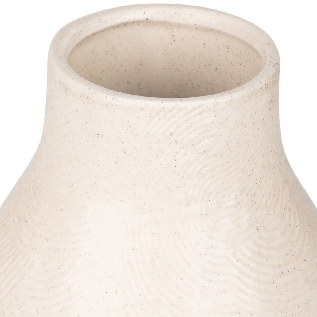 Βάζο Κεραμικό Εκρού 10.3X10.3X14.5cm Clayra Estia