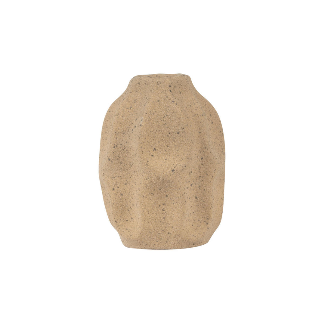 Βάζο Κεραμικό Μπεζ 7.5X7.5X10cm Clayra Estia