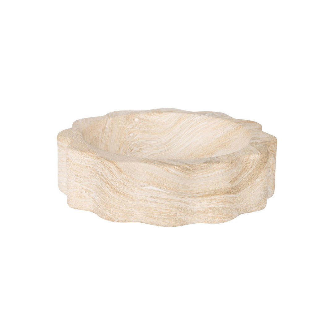 Διακοσμητικός Δίσκος Κεραμικός Εκρού 26.5x7cm Clayra Estia