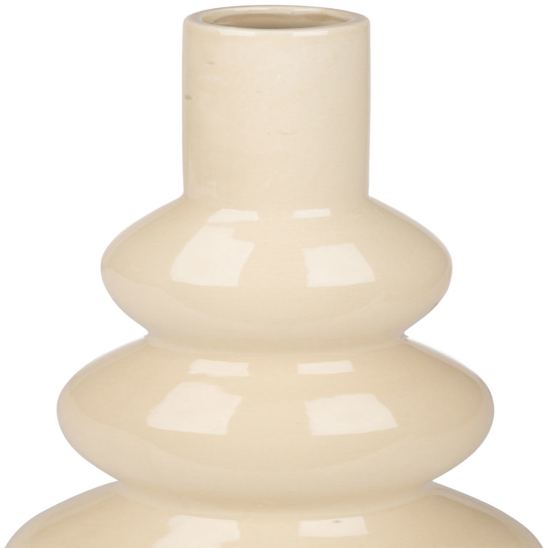 Βάζο Κεραμικό Εκρού 36cm Bubbles Clayra Estia