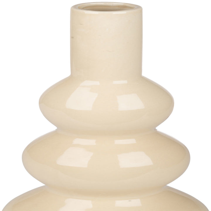 Βάζο Κεραμικό Εκρού 36cm Bubbles Clayra Estia